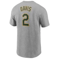 Nike Men's Khris Davis Heathered Gray Oakland Athletics Name & Number Team T-Shirt -Minnesota Twins Shop DSCO1136749241 1927 ALT3