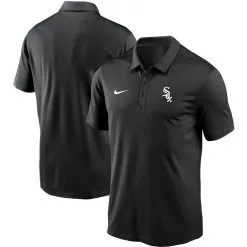 Nike Men's Black Chicago White Sox Team Logo Franchise Performance Polo