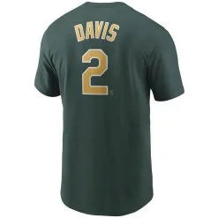 Nike Men's Khris Davis Green Oakland Athletics Name & Number Team T-Shirt -Minnesota Twins Shop DSCO1136749689 2041 ALT3