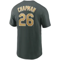 Nike Men's Matt Chapman Green Oakland Athletics Name & Number T-Shirt -Minnesota Twins Shop DSCO1136750105 2041 ALT3