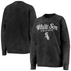 G-III 4Her By Carl Banks Women's Black Chicago White Sox Comfy Cord Pullover Sweatshirt