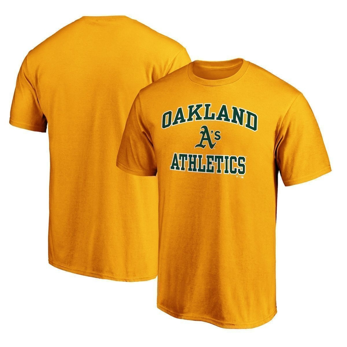 Fanatics Branded Men's Gold Oakland Athletics Heart & Soul T-Shirt 1 Fanatics Branded Men's Gold Oakland Athletics Heart & Soul T-Shirt