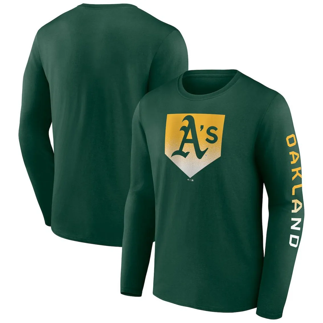 Fanatics Branded Men's Green Oakland Athletics Iconic Clear Sign Long Sleeve T-Shirt 1 Fanatics Branded Men's Green Oakland Athletics Iconic Clear Sign Long Sleeve T-Shirt