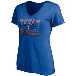 Fanatics Branded Women's Royal Texas Rangers Compulsion To Win V-Neck T-Shirt -Minnesota Twins Shop DSCO1136759116 1350 ALT2