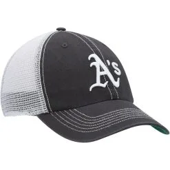 '47 Men's Graphite/White Oakland Athletics Trawler Clean Up Trucker Snapback Hat -Minnesota Twins Shop DSCO1136759588 VNFK ALT3