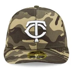 New Era Men's Camo Minnesota Twins 2021 Armed Forces Day On-Field Low 59FIFTY Fitted Hat -Minnesota Twins Shop DSCO1136759851 BGrd ALT2