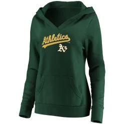 Fanatics Branded Women's Green Oakland Athletics Core Team Lockup V-Neck Pullover Hoodie -Minnesota Twins Shop DSCO1136759940 2041 ALT2