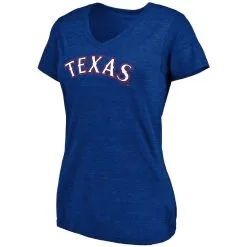 Fanatics Branded Women's Heathered Royal Texas Rangers Wordmark Tri-Blend V-Neck T-Shirt 6 Fanatics Branded Women's Heathered Royal Texas Rangers Wordmark Tri-Blend V-Neck T-Shirt -Minnesota Twins Shop DSCO1136759966 1350 ALT2
