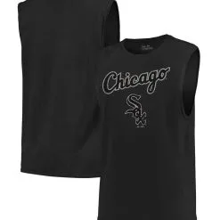 Majestic Threads Men's Threads Black Chicago White Sox Softhand Muscle Tank Top