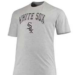 Fanatics Branded Men's Heathered Gray Chicago White Sox Big & Tall Secondary T-Shirt -Minnesota Twins Shop DSCO1136760590 VNFK ALT2
