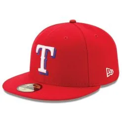 New Era Men's Red Texas Rangers Alternate Authentic Collection On-Field 59FIFTY Fitted Hat