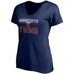 Fanatics Branded Women's Navy Minnesota Twins Compulsion To Win V-Neck T-Shirt -Minnesota Twins Shop DSCO1136761056 1320 ALT2
