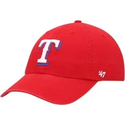 '47 Men's Red Texas Rangers Alternate Clean Up Adjustable Hat