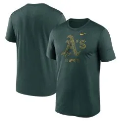 Nike Men's Green Oakland Athletics Local Club Rep Performance T-Shirt