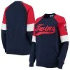 Starter Women's Navy/Red Minnesota Twins Playmaker Raglan Pullover Sweatshirt