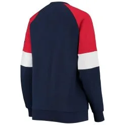 Starter Women's Navy/Red Minnesota Twins Playmaker Raglan Pullover Sweatshirt -Minnesota Twins Shop DSCO1136764259 REDBLU ALT3