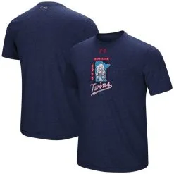 Under Armour Men's Heathered Navy Minnesota Twins Signature Tri-Blend Performance T-Shirt