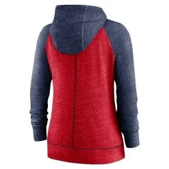 Nike Women's Heathered Red/Heathered Navy Minnesota Twins Split Wordmark Gym Vintage Raglan Slub Full-Zip Hoodie -Minnesota Twins Shop DSCO1136764792 2910 ALT3