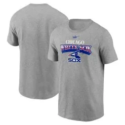 Nike Men's Heathered Charcoal Chicago White Sox Cooperstown Collection Rewind Arch T-Shirt
