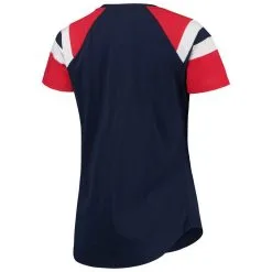 Starter Women's Navy/Red Minnesota Twins Game On Notch Neck Raglan T-Shirt -Minnesota Twins Shop DSCO1136765711 REDBLU ALT3