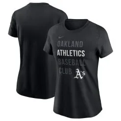 Nike Women's Black Oakland Athletics Baseball Club T-Shirt