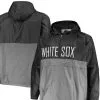 Profile Men's Black/Gray Chicago White Sox Big & Tall Split Body Anorak Half-Zip Jacket