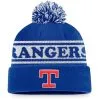 Fanatics Branded Men's Royal/White Texas Rangers Sport Resort Cuffed Knit Hat With Pom