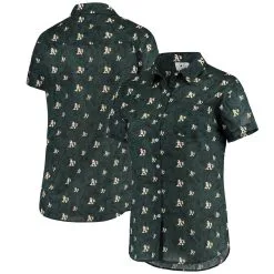 FOCO Women's Green Oakland Athletics Floral Button Up Shirt