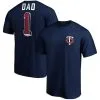Fanatics Branded Men's Navy Minnesota Twins Number One Dad Team T-Shirt