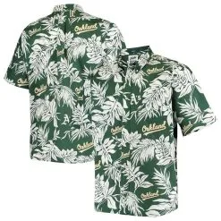 Reyn Spooner Men's Green Oakland Athletics Aloha Button-Down Shirt