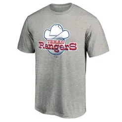 Fanatics Branded Men's Heathered Gray Texas Rangers Cooperstown Collection Forbes Team T-Shirt -Minnesota Twins Shop DSCO1136772032 1927 ALT2