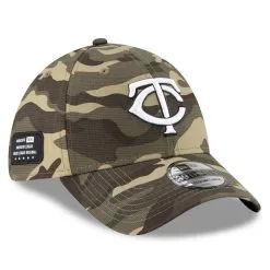 Men's New Era Camo Minnesota Twins 2021 Armed Forces Day 39THIRTY Flex Hat