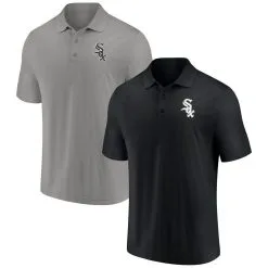Fanatics Branded Men's Black/Gray Chicago White Sox Primary Logo Polo Combo Set
