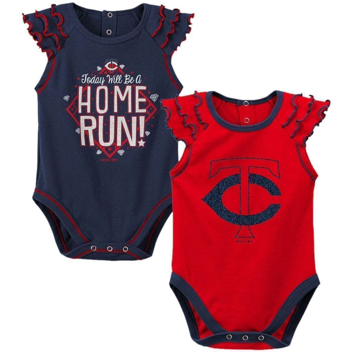 Outerstuff Newborn & Infant Navy/Red Minnesota Twins Shining All-Star 2-Pack Bodysuit Set 2 Outerstuff Newborn & Infant Navy/Red Minnesota Twins Shining All-Star 2-Pack Bodysuit Set - Image 2