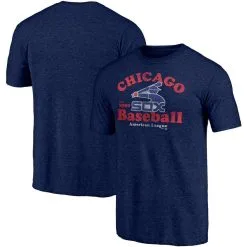 Fanatics Branded Men's Heathered Navy Chicago White Sox Cooperstown Collection True Classics Tri-Blend T-Shirt