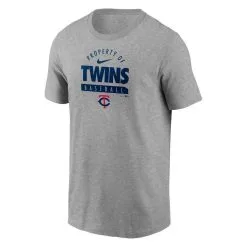 Nike Men's Gray Minnesota Twins Primetime Property Of Practice T-Shirt -Minnesota Twins Shop DSCO1136776117 1927 ALT2