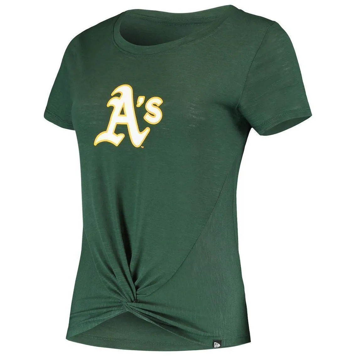 New Era Women's Green Oakland Athletics 2-Hit Front Twist Burnout T-Shirt 3 New Era Women's Green Oakland Athletics 2-Hit Front Twist Burnout T-Shirt - Image 3