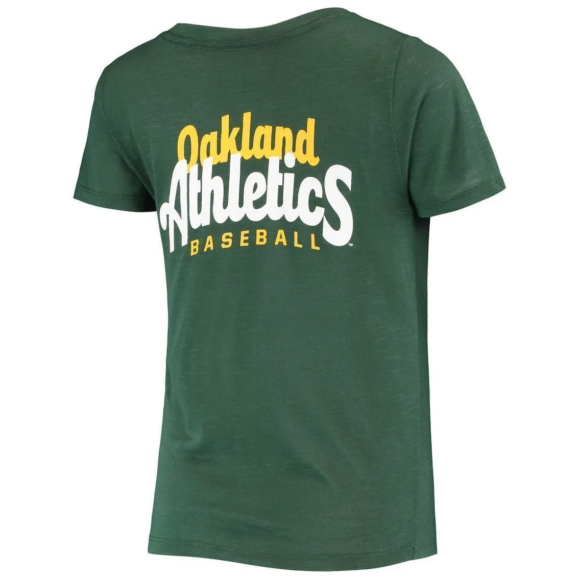 New Era Women's Green Oakland Athletics 2-Hit Front Twist Burnout T-Shirt 4 New Era Women's Green Oakland Athletics 2-Hit Front Twist Burnout T-Shirt - Image 4