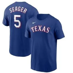 Nike Men's Corey Seager Royal Texas Rangers Name & Number T-Shirt