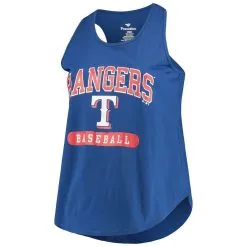 Fanatics Branded Women's Royal Texas Rangers Plus Size Scoop Neck Racerback Tank Top -Minnesota Twins Shop DSCO1136777369 1350 ALT2