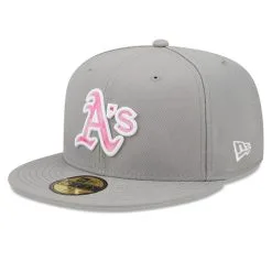 New Era Men's Gray Oakland Athletics 2022 Mother's Day On-Field 59FIFTY Fitted Hat