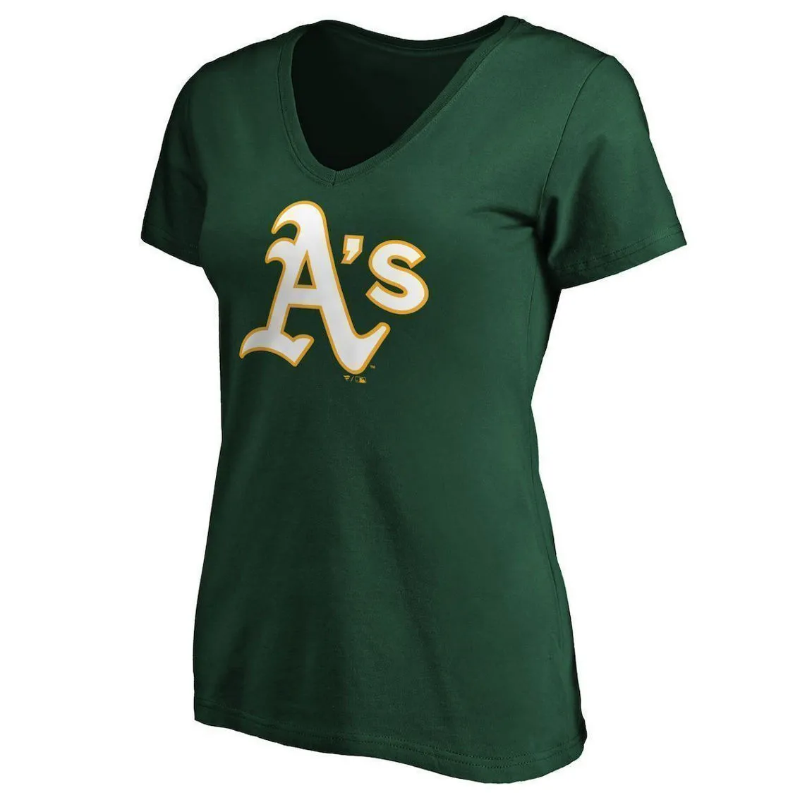 Fanatics Branded Women's Green Oakland Athletics Plus Size Core Official Logo V-Neck T-Shirt 3 Fanatics Branded Women's Green Oakland Athletics Plus Size Core Official Logo V-Neck T-Shirt - Image 3