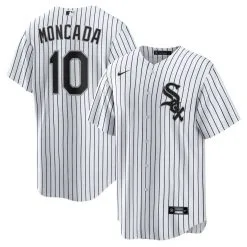 Nike Men's Yoan Moncada White Chicago White Sox Home Replica Player Name Jersey