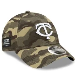New Era Men's Camo Minnesota Twins 2021 Armed Forces Day 9FORTY Adjustable Hat