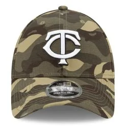 New Era Men's Camo Minnesota Twins 2021 Armed Forces Day 9FORTY Adjustable Hat -Minnesota Twins Shop DSCO1136780258 BGrd ALT2