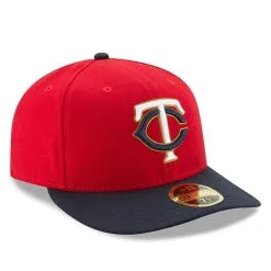 New Era Men's Red/Navy Minnesota Twins Alternate 2 Authentic Collection On-Field Low 59FIFTY Fitted Hat -Minnesota Twins Shop DSCO1136780589 2910 ALT3