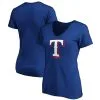 Fanatics Branded Women's Royal Texas Rangers Plus Size Core Official Logo V-Neck T-Shirt