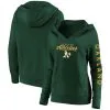 Women's Fanatics Branded Green Oakland Athletics Core High Class Crossover Pullover Hoodie