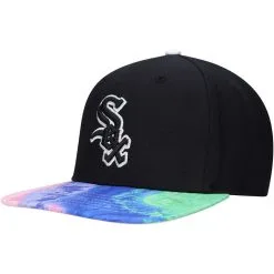 Pro Standard Men's Black Chicago White Sox Dip-Dye Visor Snapback Hat