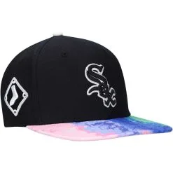 Pro Standard Men's Black Chicago White Sox Dip-Dye Visor Snapback Hat -Minnesota Twins Shop DSCO1136782987 1007 ALT3